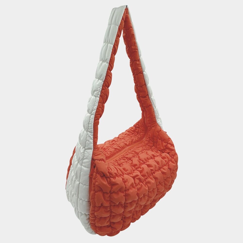 Tennessee Vols Orange White Puffer Quilted Large Handbag Football Team Colors - Picture 3 of 4